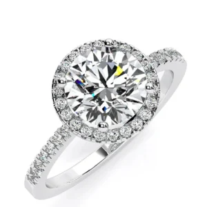 Close-up of brilliant diamond on engagement ring, sparkling USA