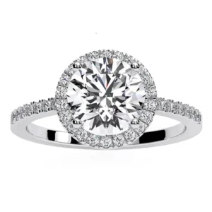 Diamond engagement ring on hand, elegant and timeless style, USA